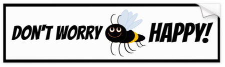 Don't worry bee happy Autoaufkleber