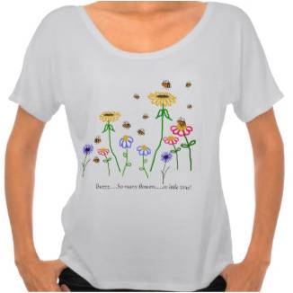 bees and flowers  t-shirt