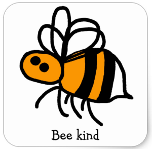 Bee Kind Bumblebee WATERPROOF Individual Sticker