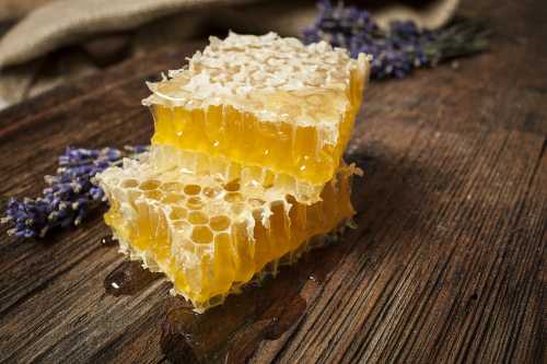 comb honey and lavender comb honey and lavender