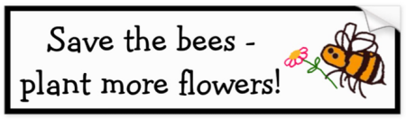 Save the bees plant flowers Autoaufkleber
