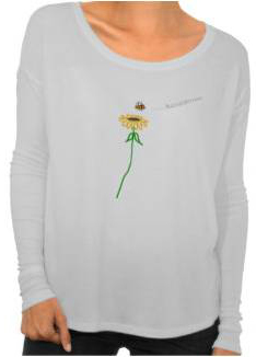 bee and sunflower  t-shirt